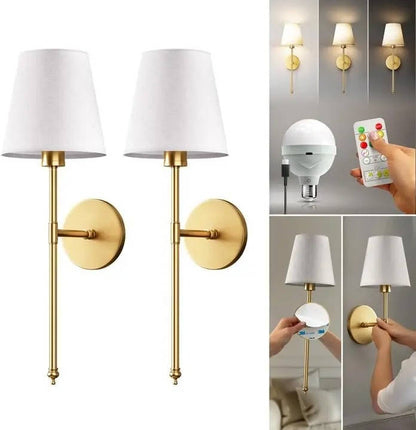 Battery Operated Wall Sconces Set