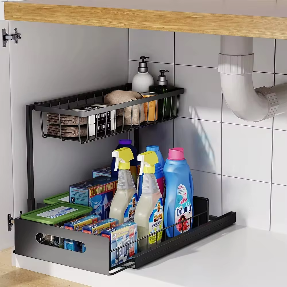 2-Tier Under Sink Slide Organizer